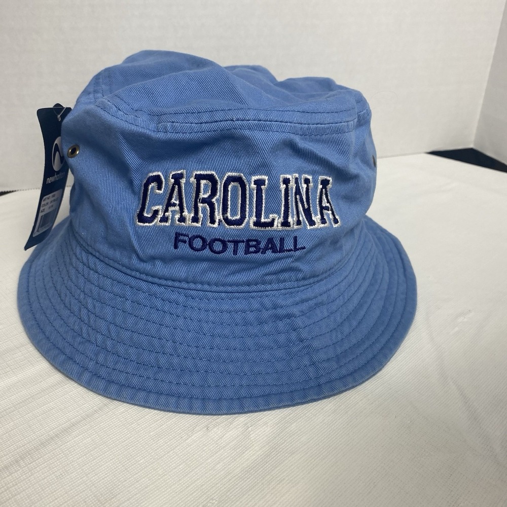 North Carolina Tar Heels Bucket Hat Football Blue Cotton‎ Cleaned Small Medium